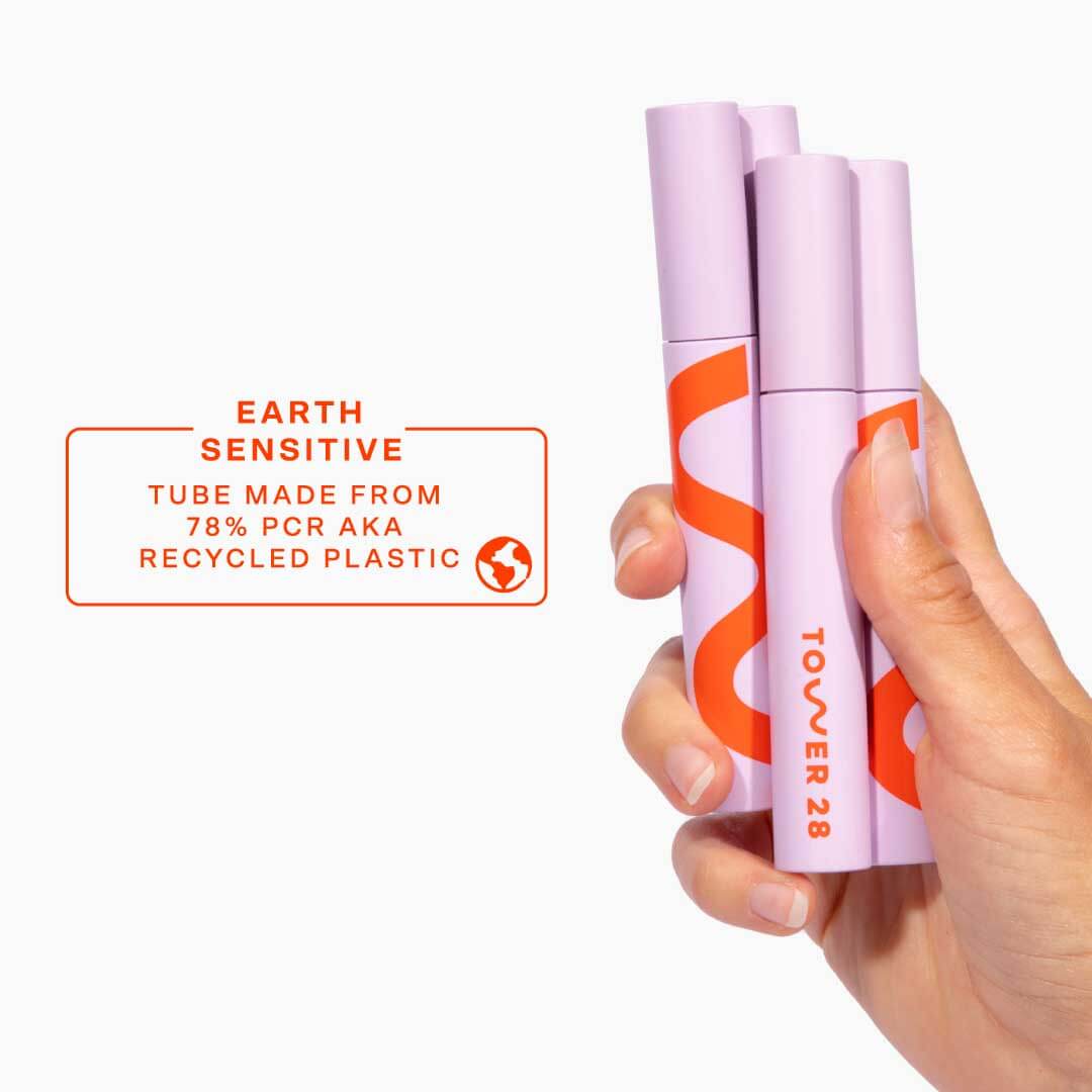 Tower 28 Mini MakeWaves Mascara in Jet